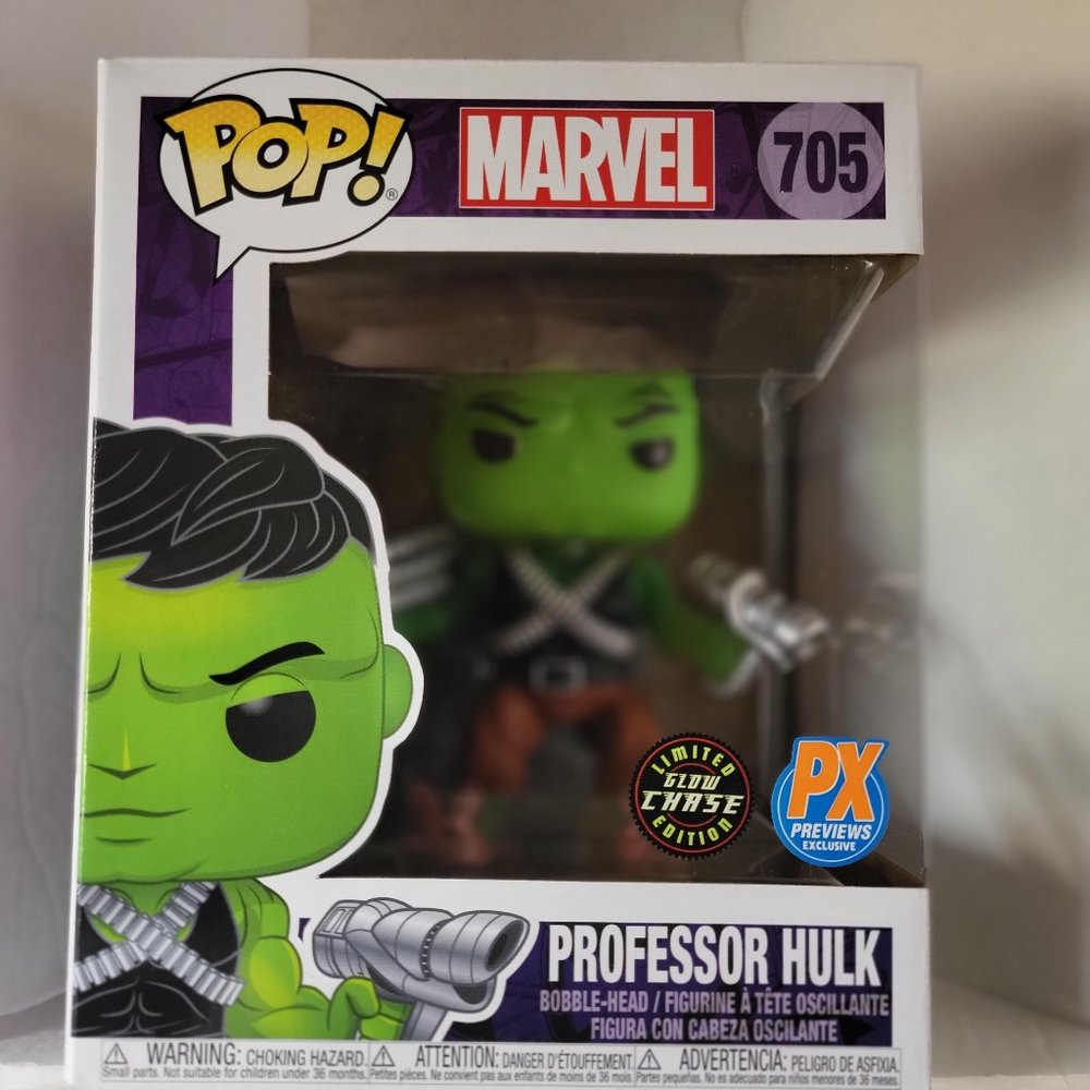 New Funko Pop! #705 Professor Hulk Marvel Previews PX GLOW Chase IN THE DARK Toy